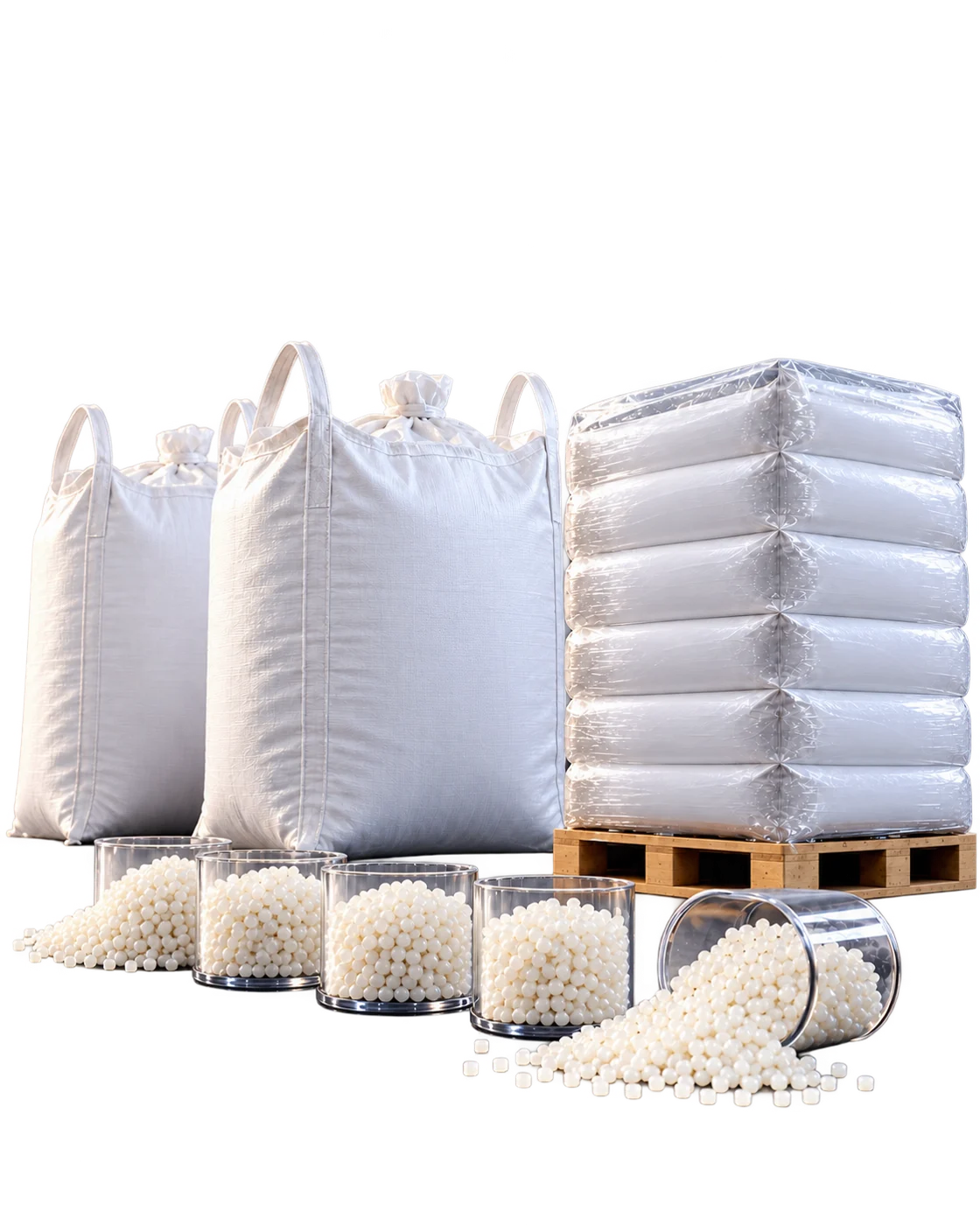 Petrochemical jumbo bags and pellets