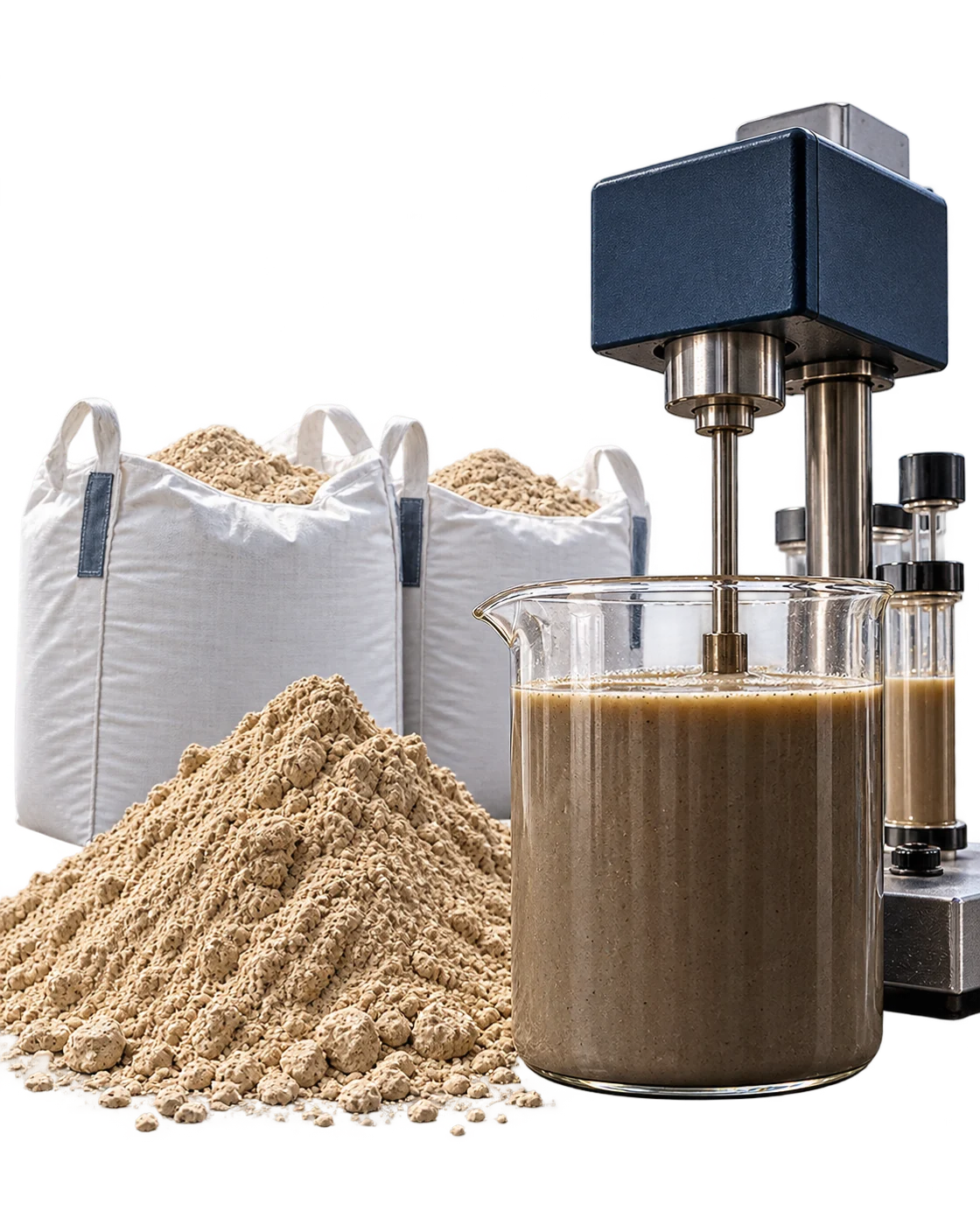 Bentonite testing equipment and powder